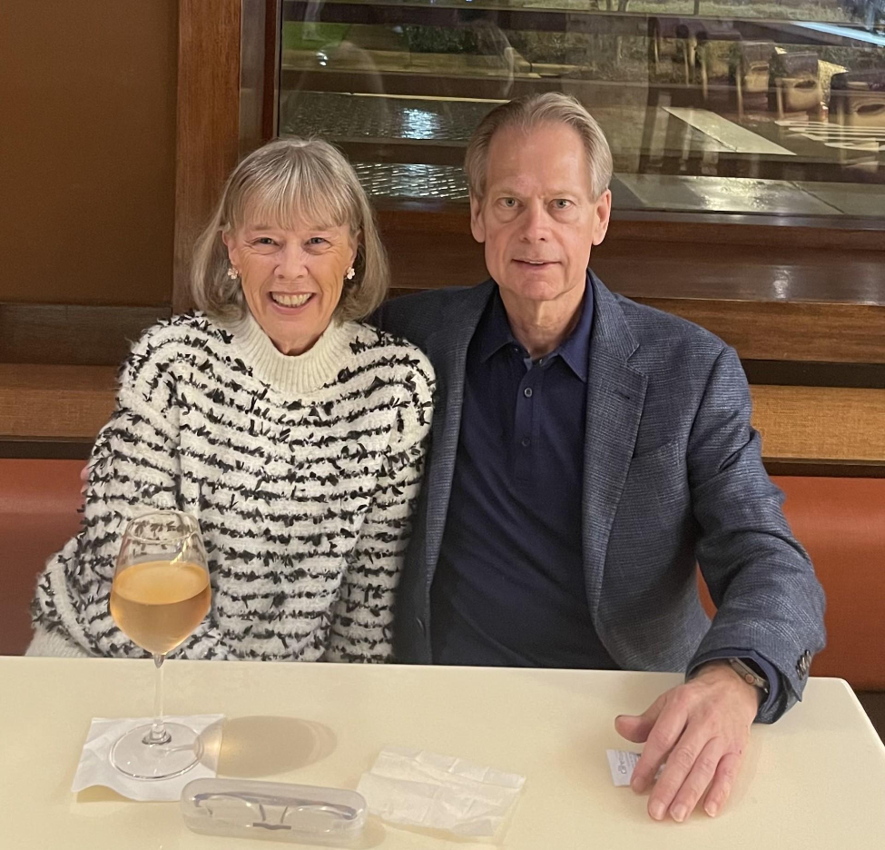 After his noninvasive procedure, Lee Johnson, right, was able to return home and is back to taking regular walks with his wife, left. (Photo courtesy of Johnson)